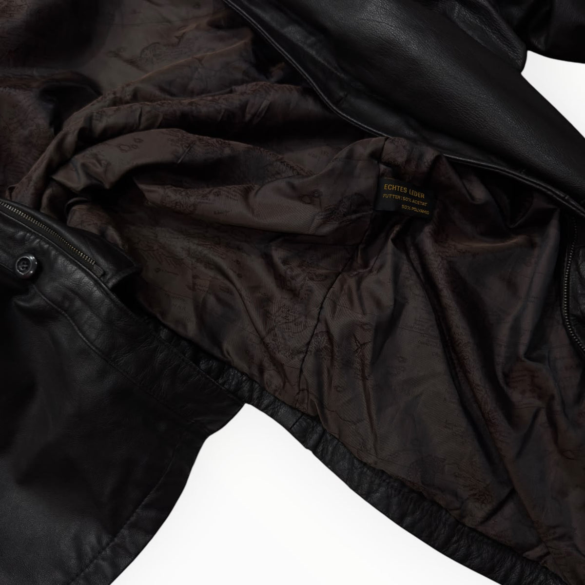 Prince dark brown leather coat