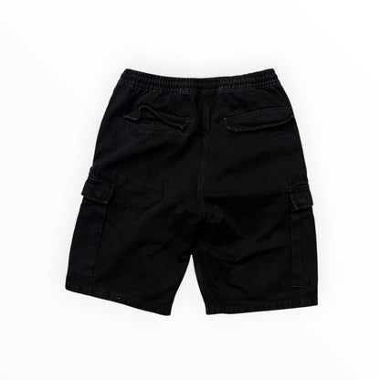 Fish Bone Black Cargo Jorts