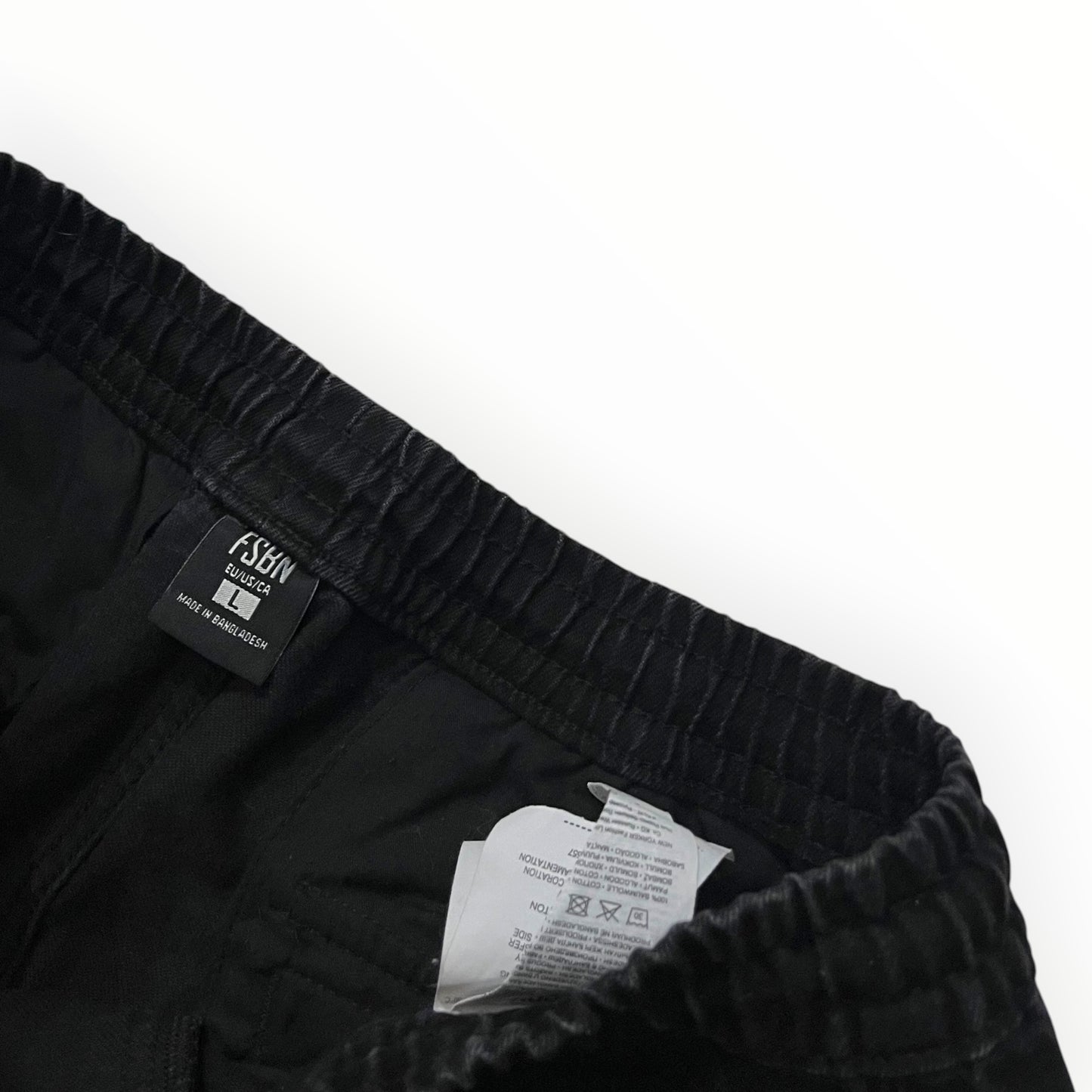 Fish Bone Black Cargo Jorts