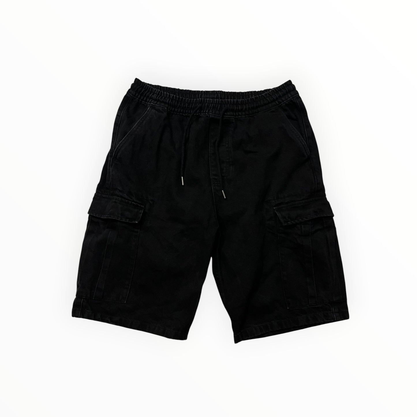 Fish Bone Black Cargo Jorts