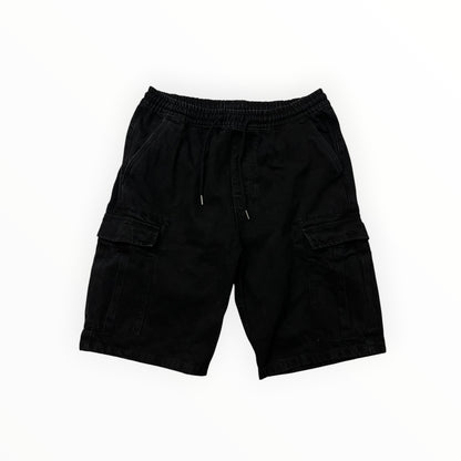Fish Bone Black Cargo Jorts