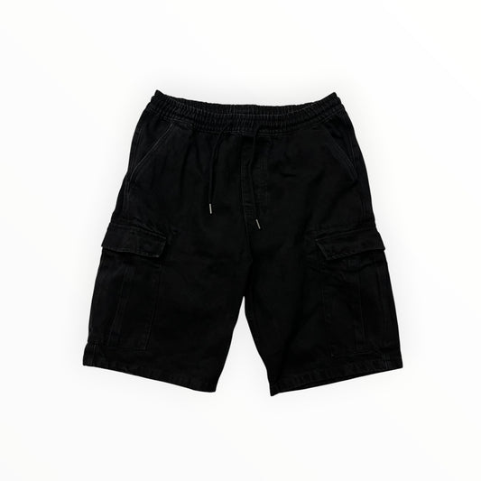 Fish Bone Black Cargo Jorts