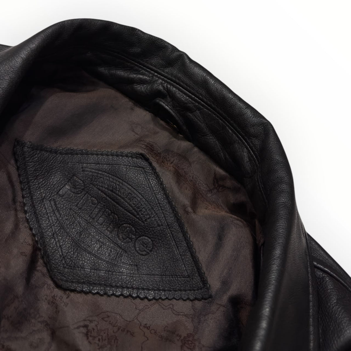 Prince dark brown leather coat